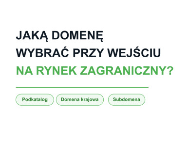 jaka domene wybrac przy wejsciu na rynek zagraniczny