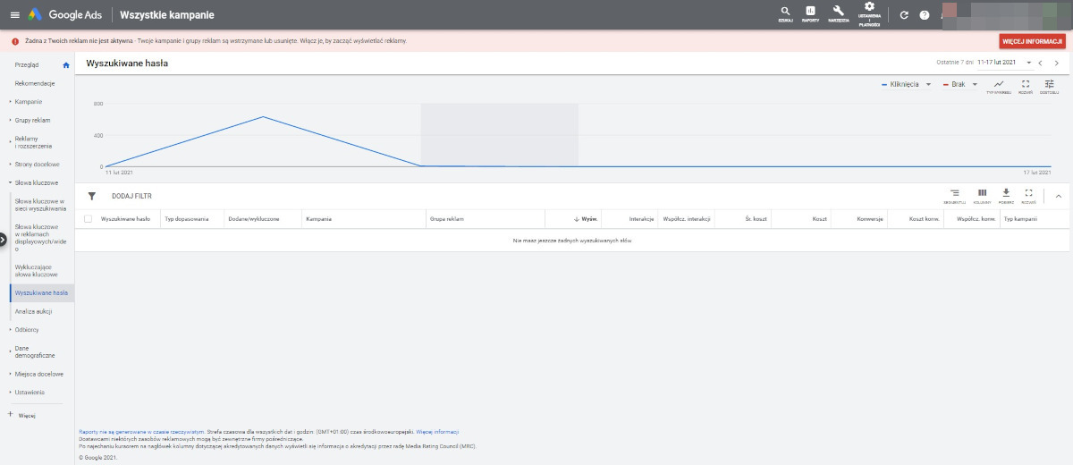 audyt konta adwords