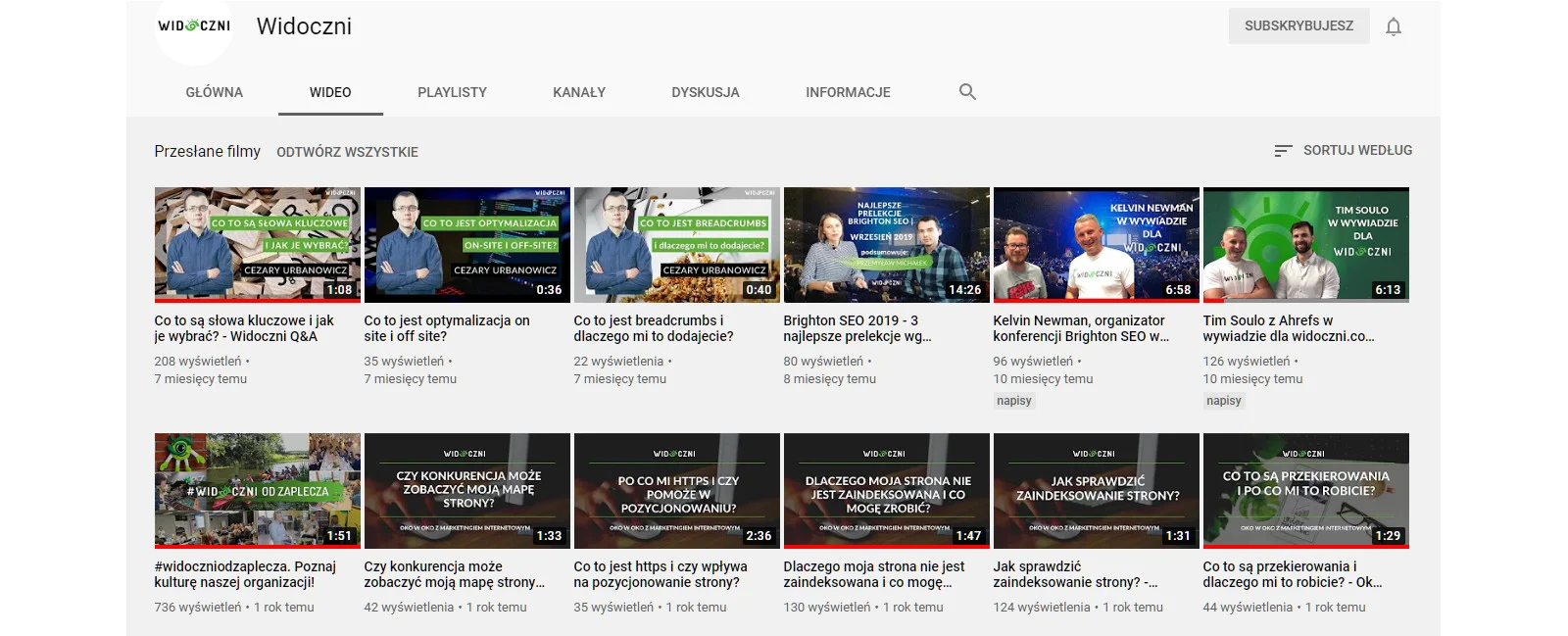 kanal youtube widoczni kanal youtube widoczni