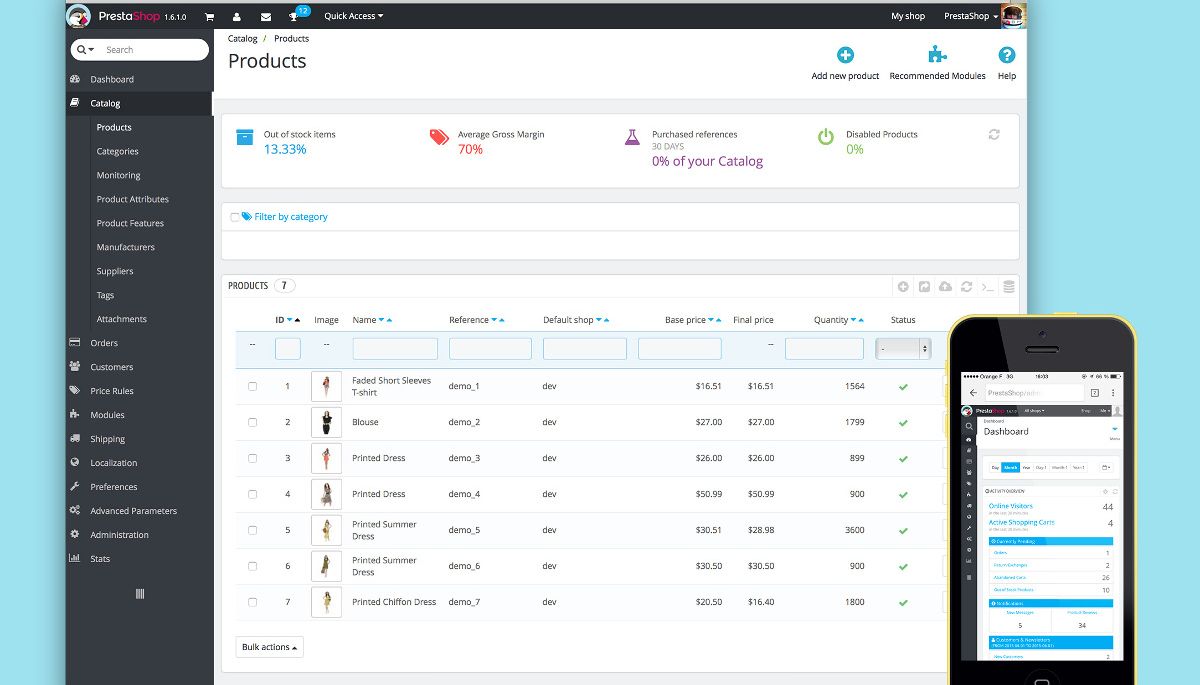 PrestaShop visuals
