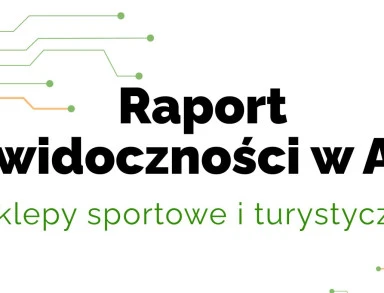 raport widocznosci w AI sklepy outdoor okladka