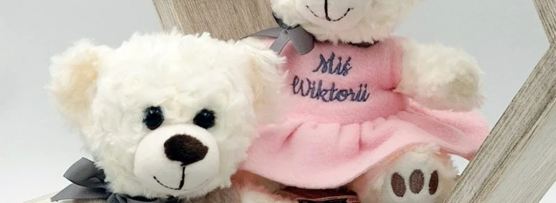 mis personalizowany w sukieneczce z imieniem dziecka a